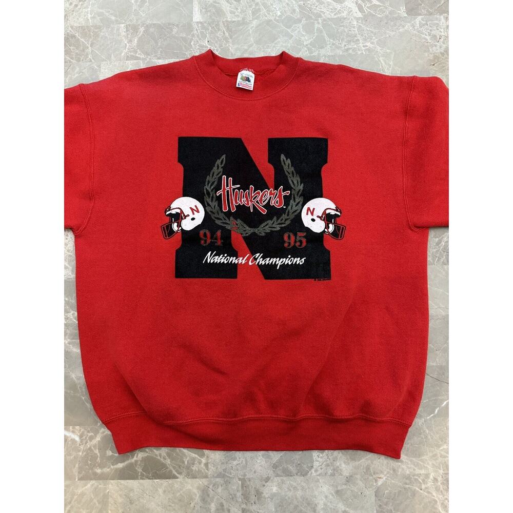 Vintage 90s 1994 Nebraska Cornhusker Football National Crewneck Sweatshirt Sz XL